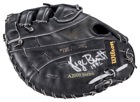 1992 George Brett Game Used & Signed Wilson A2800 Fielders Glove From 3,000th Career Hit Season! (PSA/DNA & Brett LOA)